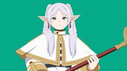 Frieren animegirl, character, girl, cartoon, anime, frieren, noai