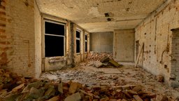 Room under renovation with brick rubble room, ruin, abandoned, soviet, 3d-scan, warehouse, urban, post, secret, magazine, bricks, walls, vr, garbage, damaged, columns, hall, destruction, rubble, old, renovation, works, destroyed, depot, scan3d, scann3d, brickwall, urbex, deserted, manufactory, exploring, photoscan, realitycapture, photogrammetry, building, factory, textured, history, devastated, "noai"