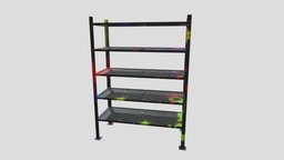 Metal Shelf assets, holder, furniture, postapocalyptic, metal, shelves, gameassets, homedecor, postapocalypse, homeappliance, shelfs, textureing, painted-texture, barrel-props, asset-prop, substancepainter, game, home, shop-furniture, neuclear, 3dmodelmaya, maya3d-weapons-fantasy