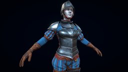 Female Guard Armor body, armor, armour, armored, soldier, guard, woman, troops, conquistador, knight-armor, character, helmet, military, female, fantasy, knight, steel