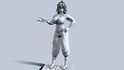 🥟Nikaido from Dorohedoro🥟 stl, sculpt, , woman, muscular, gyoza, dorohedoro, nikaido