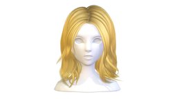 cartoon lush female 005 haircut of medium room, face, hair, modern, toon, style, dressing, avatar, fitting, salon, beauty, lock, medium, long, cut, color, fur, loco, head, curl, blonde, pretty, tuft, kare, length, haircut, hairstyle, hairs, lush, snag, shaggy, low-poly, girl, lowpoly, female, textured, blonde-hair, blonde-female, haircuts, "hairdressing"