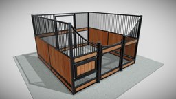 Horse stall fence, ranch, barn, stall, barrier, farm, box, horse