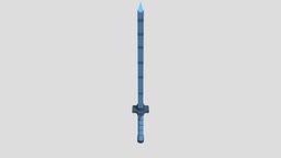 Standart katana from Demon slayer for Minekraft katana, pixel-art, blockbench, demon-slayer, tanjiro, low-poly, minecraft, voxel, standart-katana