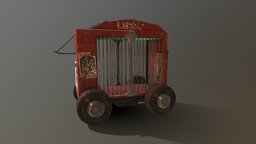 Karniez Circus Wagon clown, games, circus, paint, wagon, creepy, metal, carnival, clowns, posters, clipstudiopaint, substance, maya, game, vehicle, student, horror