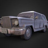 Old Station Wagon truck, abandoned, japan, van, retro, wagon, jeep, wreck, rusty, worn, classic, dirty, grunge, dystopian, wagoneer, sci-fi, car, industrial
