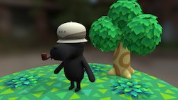 Sir Angus McDuffy tree, dog, scottish, terrier, animal-crossing, sir-angus-mcduffy, samurai-jack, cartoon, animation, gamemodel
