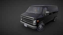 80s industrial van highway, road, caravan, wagon, shape, diesel, dodge, chrome, metal, cargo, box, nomad, campervan, mopar, shipment, container, industrial
