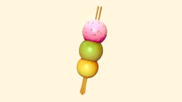 Bunny Dango (Monster Hunter Rise) bunny, sweets, monster-hunter, dango, desserts, monster-hunter-rise