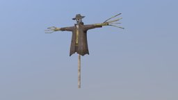 Scarecrow scarecrow, low-poly-model, maya, pbr, 3dmodel