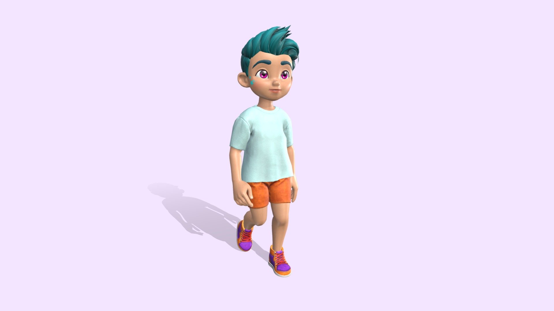 Keko Character from the KEKOS package.

Ready to import in your preferred videogame engine or 3D software.

Characters included:

1

FORMAT:

FBX

POLYGON COUNT:

~22k Triangles

TEXTURES:

PBR Textures: Diffuse + Normal map + Metallic (R) / Smoothness (A) / Ambient Oclussion (G) + Emmisive

Size: 2048x2048 for most of the assets. A few 4096x4096 for detailed parts.

PNG format

Prerenderer icons for garments, hair, eyes, skin and complements.

RIG:




Full human rig.

27 blendshapes for face expresions.

ANIMATIONS:




Idle

Walk

Run

Jump

Jump Inplace

Jump In Air Inplace

Dance

Punch

Punch Idle
 - KEKOS - Keko [Single Character] - Buy Royalty Free 3D model by Mameshiba Games (@MameshibaGames) 3d model