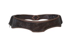 Steampunk Fantasy Belt steampunk, cross, leather, brown, belt, stiches, waist, criss, pbr, low, poly, female, fantasy