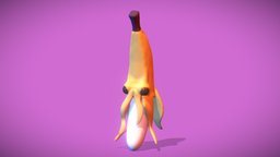 Banana sculpt, games, mutant, banana, fbx, mutation, jogos, jogo, game, 3d, blender, design, monster