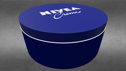 Nivea Creme 3d model body, face, beauty, accessories, cream, item, makeup, jar, gel, woman, package, cosmetic, creme, moisturizing, nivea, female, bottle, hand, skin, perfumery