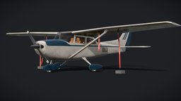 Cessna 172SP turbine, grass, cg, boeing, airplane, suv, fighter, motor, luxury, retro, screw, spot, airport, night, fast, cgi, rain, cockpit, aircraft, jet, realistic, water, engine, star, cessna, 172, game-ready, asphalt, cessna172, maya, 3d, blender, air, plane, textured, light