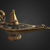 Lamp Aladdin aladdin, substancelamp, substancepainter, pbr, low, poly