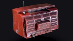 Old Retro Soviet TV cinema, film, device, image, tv, vintage, retro, monitor, electronic, electronics, display, television, old, televisor, props-assets, video, screen