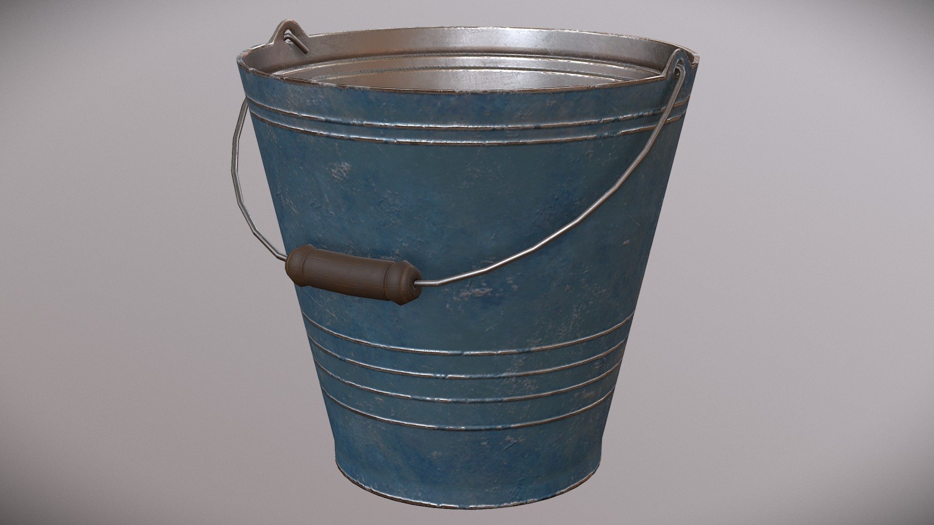 Metal Bucket - Download Free 3D model by Cihan Gurbuz (@cihangurbuz) 3d model