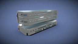 stylized sci fi block of flats 04 modern, fiction, future, sci, fi, block, generator, urban, road, cyber, cyberpunk, stylised, science, builder, metaverse, flats, architecture, asset, game, lowpoly, sci-fi, city, building