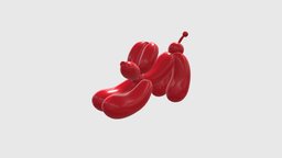 Salon Balloon Dog balloon, animal, animation, rigged