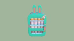 Rabbit-Fridge rabbit, fridge, cartoon, highpoly