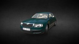 2001 Škoda Superb (B5, LP) inkscape, 2001, superb, skoda, low-poly-model, substancepainter, low-poly, lowpoly, blender3d, noai