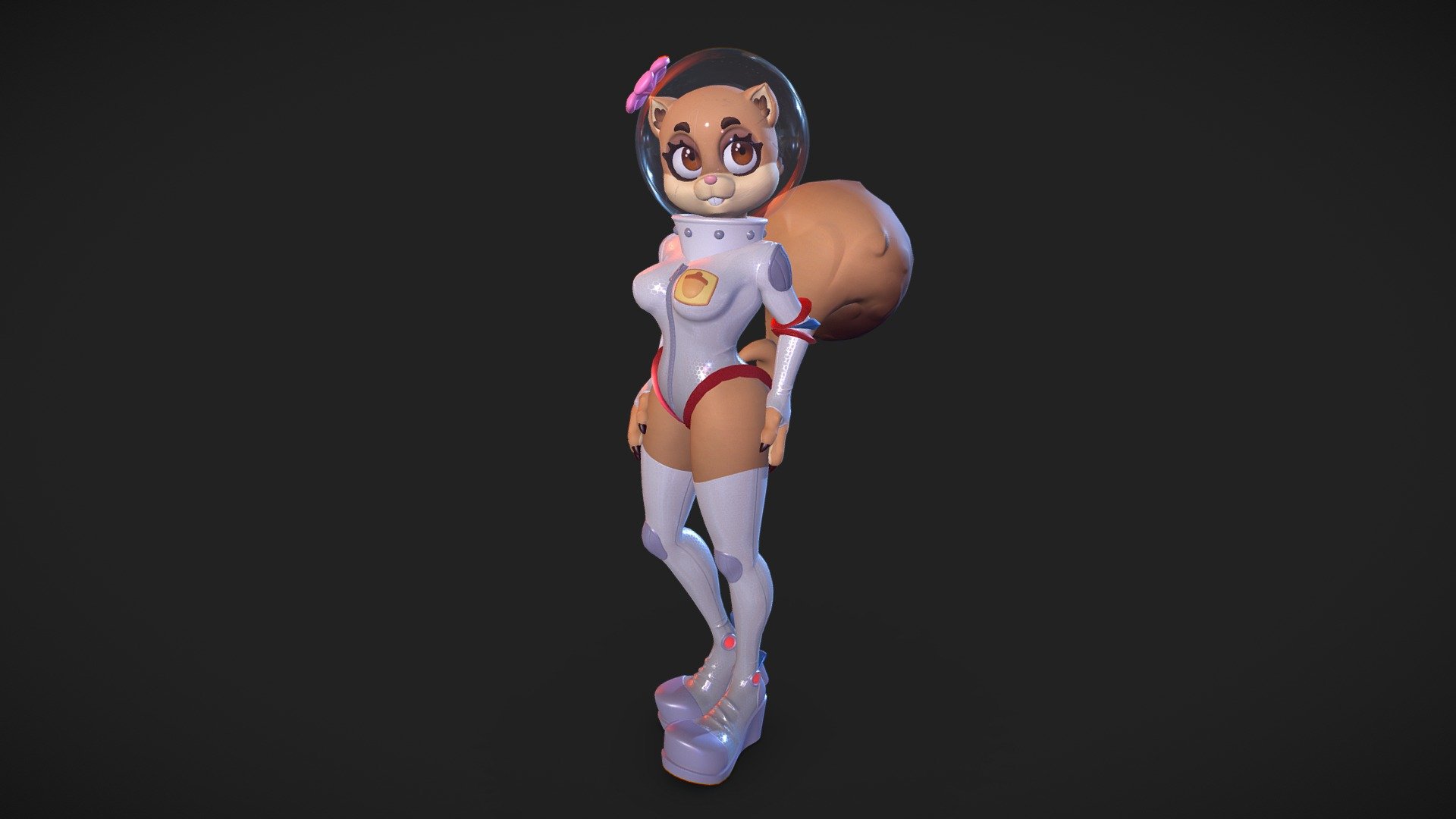 Based on this hottie:
https://www.deviantart.com/kempferzero/art/Sandy-Cheeks-672774253
:3 - Sandy Cheeks - 3D model by Nikita_Novikov 3d model