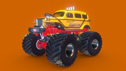Unnamed And Untamed Stage 1-Concept oldschool, monstertruck, substancepainter, blender, noai