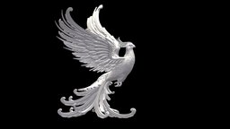 phoenix bird, birds, printer, high, wings, phoenix, phenix, decor, print, statue, fenix, feather, art, poly, fantasy, sculpture, interior