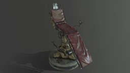 Lobotomy Chair scary, old, dusty, asylum, lobotomy, 3d, chair, spooky, mental-asylum