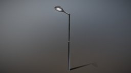 Street Light 15 v.1 (3m) (Pole 3) lamp, led, exterior, urban, metal, pole, streetlight, game-ready, citylight, 3dhaupt, pbr, lowpoly, sci-fi, futuristic, light, electrical-light-sources, light-emitting-diodes, sci-fi-city-lamp