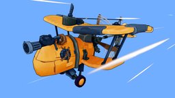 Stylized Airplane dae, flat, prop, wings, diorama, aircraft, blender-3d, daehowest, pastel, stylizedmodel, flying-vehicle, flyingcircus, stylizedenvironment, substancepainter, handpainted, blender, lowpoly, blender3d, plane, stylized, environment, gameart2022, noai