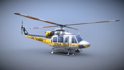 BELL 412 L.A. COUNTY FIRE vfx, county, transport, heli, bell, fire, game-ready, los-angeles, firedepartment, game, plane, usa, helicopter, lafd, bell412, county-fire