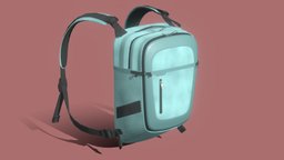 Realistic Blue backpack zip, style, fashion, urban, adventure, strap, jeans, backpack, nature, procedural, zipper, hike, gravitysketch, denim, streetwear, gravitysketchvr, blender, texture, blue, bluebackpack