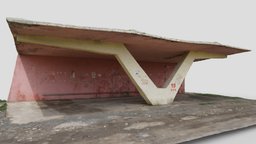 Soviet Bus Stop soviet, armenia, openbrush, bus-stop, realitycapture