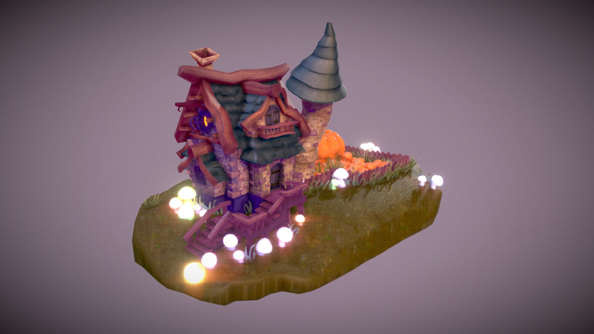 House modelling by Daisy Kellett
Textures, witch and animation by myself.

This was the exterior environment for The Little Witch, a student project by myself and Daisy Kellett - The Witch's House - 3D model by marlopoly 3d model