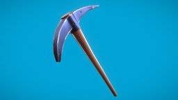 Fortnite Pickaxe b3d, pickaxe, prob, fortnite, substancepainter, substance, asset, lowpoly
