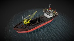 River ship river, gta, old, crane, gameasset, ship, sea, gameready, sea-crane