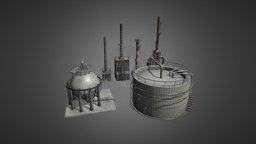 Oil Refinery 13 cg, oil, exterior, augmentedreality, unreal, architectural, vr, ar, virtualreality, engine, refinery, unreal-engine, oil-refinery, virtual-reality, architecture, lowpoly, augmented-reality, building, 3dmodel, industrial, nunity, industrial-buildings