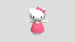 HELLO KITTY hellokitty, texturedmodel, free, highpoly