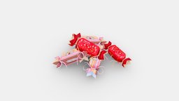 Cartoon Wedding Candies food, valentine, love, wedding, gift, sugar, candy, sweet, present, miscellaneous, celebration, romantic, lowpolymodel, marry, handpainted