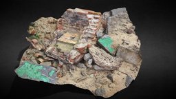damaged wall bricks debris photoscan bricks, debris, damaged, photoscan, photogrammetry, wall