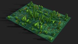 Circuit City 04 computer, circuit, board, electrical, stage, network, electronics, component, skyscraper, transistor, capacitor, architecture, technology, city, motherboard-main, landscape-urban, silhouette-on-back-skyline