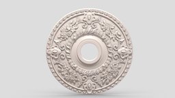 Classic Ceiling Medallion 03 kit, room, exterior, element, ceiling, architectural, ornament, molding, cornice, classic, medallion, gothic, bash, decor, corbel, details, rosette, classical, kitbash, finishes, pilaster, cartouche, acanthus, 3d, design, house, home, decoration, interior, temple