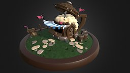 Beer Stall fanart, stall, beer, diorama, 3d-model, maya, photoshop, gameart, hand-painted, substance-painter, zbrush