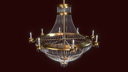 Chandelier archviz, chandelier, classical, lowpoly, gameart, gameasset, gameready, environment