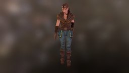 Astronomer Character anatomy, medieval, astronomer, character, handpainted, girl, 3dsmax, model