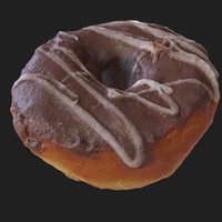 Chocolate Donut PHOTOGRAMMETRY food, cgi, chocolate, realistic, donut, photogrammetry, environment