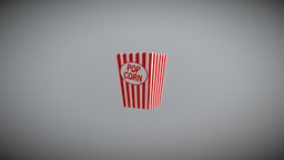 Popcorn Bucket cinema, bucket, film, theater, stripes, machine, movie, popcorn, corn, disneyland, themepark, movieprop, cornflower, popcornbucket, 3dsmax, substance-painter, trill-rush, popcornbucketcraft, saltypopcorn, sweetpopcorn