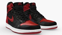 Nike air jordan 1 OG black red fashion, secondlife, ar, shoes, nike, trainer, woman, footwear, sneaker, adidas, wear, sims, jordan, apparel, streetwear, shoescan, character, man